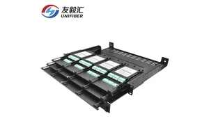 Ultra High Density MTP/MPO Patch Panel 144 Fiber With 3 Sliding Drawers 1U Quad LC