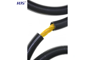 HDS Flexible Plastic Cable Sleeve Corrugated Pe Flexible Pipes Plastic Conduit Pipe Split Wire Loom Tubing OEM ODM