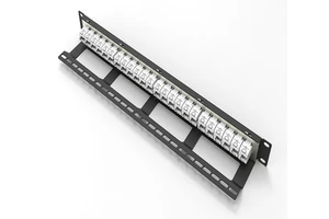 24 Port 1U Spcc Electroplating Blank Shielded FTP Copper Patch Panel Unloaded Empty Fiber Optic Patch Panel