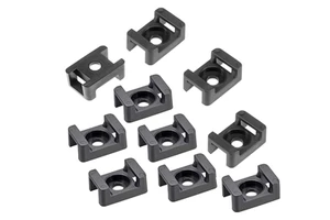 High Quality Cable Tie Holder Saddle Type Plastic Mount Fixed Seat Wire White Black Nylon Clip Fixing Bracket Customized Mold