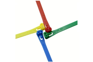 7.2*150 mm Releasable Nylon Cable Ties with Black White Red Blue and Yellow Colors and Other Sizes