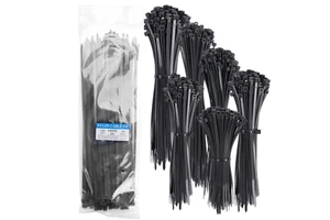 Industrial Grade Nylon Self-Locking Cable Ties in Black 350mm Length 4.8mm Width Model 4.8x350 Strong & Durable