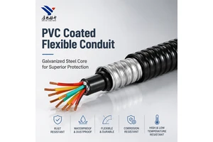 PVC Coated Flexible Metal Conduit Galvanized Steel IP65 Waterproof For Electrical Wiring, Wholesale OEM