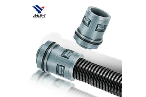 Nylon Flexible Straight Quick Corrugated Conduit Connector Coupling Cable Glands Adaptor for Corrugated Tube