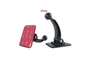 180 Degree Adjustable Adhesive 17mm Ball Head Mount Bracket for Car Dashboard Windshield Wireless Charger Magnetic Phone Holder