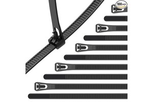 Factory Wholesale Nylon Cable Ties 7.5*200mm Releasable Plastic Wire Zip For 100pcs/Bag Flexible Cable Management