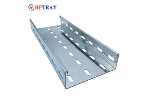 Industrial Metal Steel Fireproof Powder Coated Galvanized Perforated Electrical Channel Cable Tray Trunking For Cable Laying