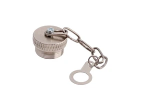 Female Mount Cable Connector M16 Circular Protection Metal Cap with Nylon Housing DIN Type for Power Application
