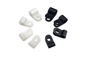 1/8 Inch R Type Cable Organizer Wire Clip Black Nylon Plastic Cable Clamp Cable Clips Product Category