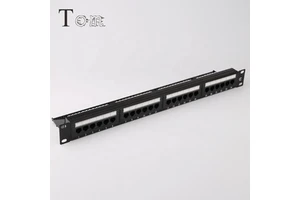 PN-01 24-Port Cat6 Unshielded Wallmount or Rackmount Patch Panel, Compatible with Cat 3/4/5/5e/6 Cabling