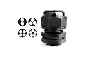 IP68 Protection Level Double Input 3 & 4 Holes Nylon Cable Glands Waterproof Flat Hole Porous Nylon Cable Connector With 2 Holes