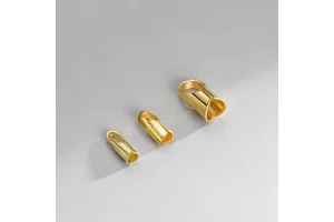 5pcs/lot S925 Silver 5*12mm Fold Over Crimp Cord End Caps Chain Tip End Connector Clasp for DIY Necklace Bracelet Jewelry Making