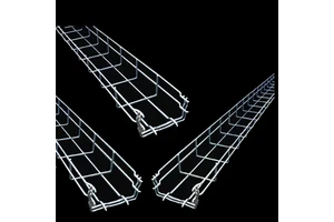 Industrial Steel Hot-Dip Galvanized Wire Mesh Cable Tray 198Kg Max Load for Supermarket Data Center Office Use Accessories