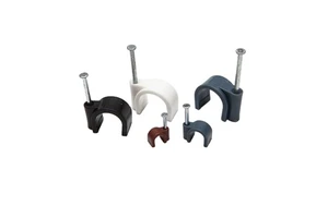 Wholesale Circle Cable Clip Nail Cable Clamp Factory Manufacturer Plastic Clips PE High Quality Round Cable Clips Circle Version