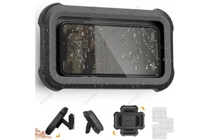 Shower Phone Holder Waterproof 480° Rotation, Adjustable Mirror/Wall Mount Phone Holder for Shower Bathroom Bathtub Kitchen