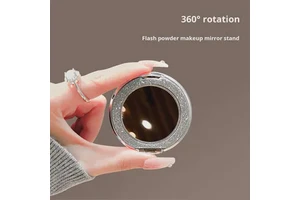 Super Rotating Decompression Portable Invisible Back Adhesive Fixed Multi-function Magnetic Suction Bed Makeup Mirror Holder
