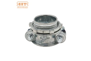 3/4" Clamp Type Cable Connectors, Zinc Clamp Cable Connector Fittings for Metallic Conduit Protect