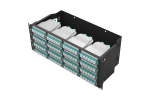 Max Capacity 4U 19 Inch 16 Slot Rack Mount Fiber Optic Patch Panel FTTH Steel Fiber