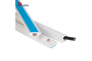 Factory Extruded PVC Plastic Electrical Conduit Mini Trunk Self Adhesive Cable Trunking Cutting Service 10*20mm Construction Use