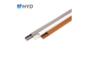 Factory High Quality PVC Cable Channel 12x8mm Brown Round and Square Electrical Conduit with Fireproof Feature Sticker