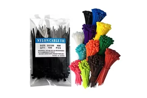Factory 4 Inch Mini Nylon Cable Ties 2.5*100mm Colored PA66 Plastic Tie Straps 18lbs Indoor Outdoor Self-locking Zip Tie Wraps