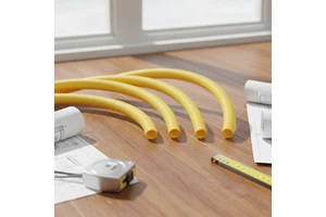 Yellow PP Plastic Corrugated Conduit Flexible Polypropylene Electrical Wire Cable Protection Tube 4mm-91mm Pipe 1.4-5.2mm Thread
