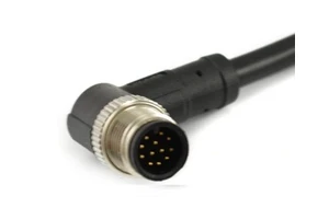 Connecting Cord, 2 Cable Plug 4pin Connectors M12x1, PUR Cable, Shielded M12 Connector