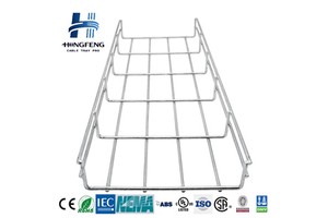 High Capacity 50mm 100mm 200mm 300mm Adjustable Ventilated Wire Mesh Cable Tray for Data Center