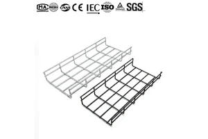 Customized Industrial Corrosion-Resistant Galvanized Wire Mesh Cable Trays Steel 200mm Side Rail Height Communication