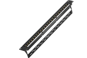 Network Patch Panel 19 Inch 24 Port 48 Port Cat6 with RJ45 Keystone Rack Mounted for Networking Rack Cabinets
