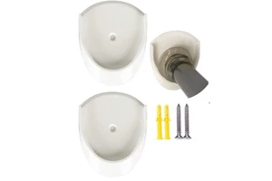 Adhesive Wall Mount Shower Curtain Tension Closet Pole Rod Retainer Bracket Holder