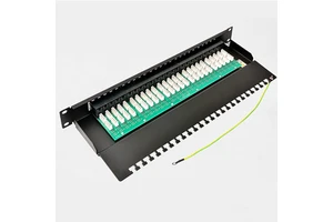 Factory Supply RJ11 Telecommunication Patch Panel 1U 19inch Telepphone Wiring Voice System 50 ports IDC Blank Panels