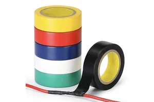 Color Black PVC Electrical Insulation Tape High Viscosity Weather Proof Flame Retardant Safety Electrical Tape
