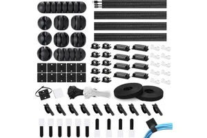 Wholesale Factory Price 273 Piece Plastic Self Adhesive Cable Clips Holder & Hook Cable Management Kit