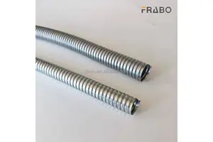 FRABO 3/8" Factory Direct Corrugated Double Lock Interlock Galvanized Steel G.I. Metal Flexible Electrical Conduit Cable