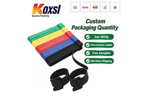 Durable Reusable Zip Ties Flexible Fabric Hook and Loop Cable Ties Reusable Cable Straps Wire Cable Organizer Factory Price