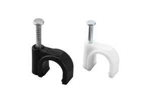 High Quality Round/circle Plastic Cable Clips Wall Wire Cable Clips With Steel Nail 6mm 100pcs/bag