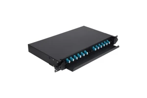 Simplex ODF LC UPC 24 Port 19 Inch 1U Fiber Pigtails Duplex Sliding Type Optical Patch Panel