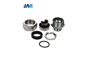 JAR IP65 Waterproof Electrical GI Metal Hose Cable Conduit Connector Corrugated Stainless Steel Pipe Fitting