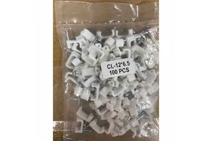R=12mm H1=6.1mm Surveillance Cable Clips for RG59+2C CL-12*6.5