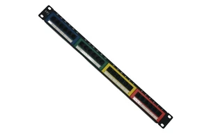 24 Port Patch Panel UTP CAT.5e Cat6 1U 19 Inch Keystone Jack Patch Panel for Netwok Cabinet