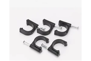 CHR 4MM round Cable Clips White and Black Plastic Cable Clips in Circle Shape