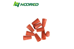 HOORED Spiral Screw-On Cap Terminals Plastic Electrical Wire Connectors Underground M10 Thread Cable End Caps