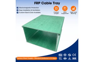 Insulated Fiberglass Cable Tray High Temperature Environments Excellent Drainage Corrosion Resistant Frp Cable Tray