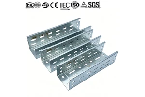 Perforated Cable Tray With Cover Galvanized Spray Tray-type Lighting Heat Dissipation Strong Weak Cable Trays