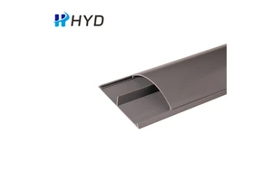 Factory Wholesale Curved Wiring Duct PVC Building Materials Grey Cable Trunking