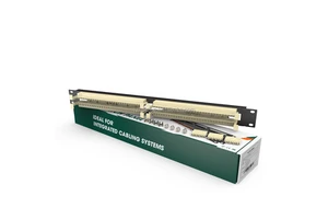 Factory Direct 100 Pair 110 Type Telephone Patch Panel 1U Rack Mount with Connecting Blocks and Label Strips