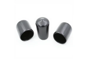 Soft PVC Vinyl Cable End Cap Black Insulated Wire End Cover