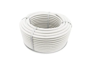 Nanoco White PVC Flexible Conduit Corrugated Pipe 16mm-32mm BS EN 61386-22:2004+A11:2010 Standard High Quality Ready Export
