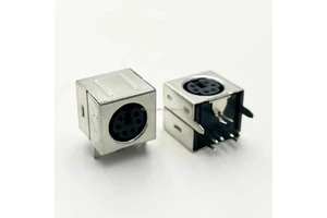 Brass Contact Material 6-Pin DC Jack for Power Wire Connections for PCB Applications
